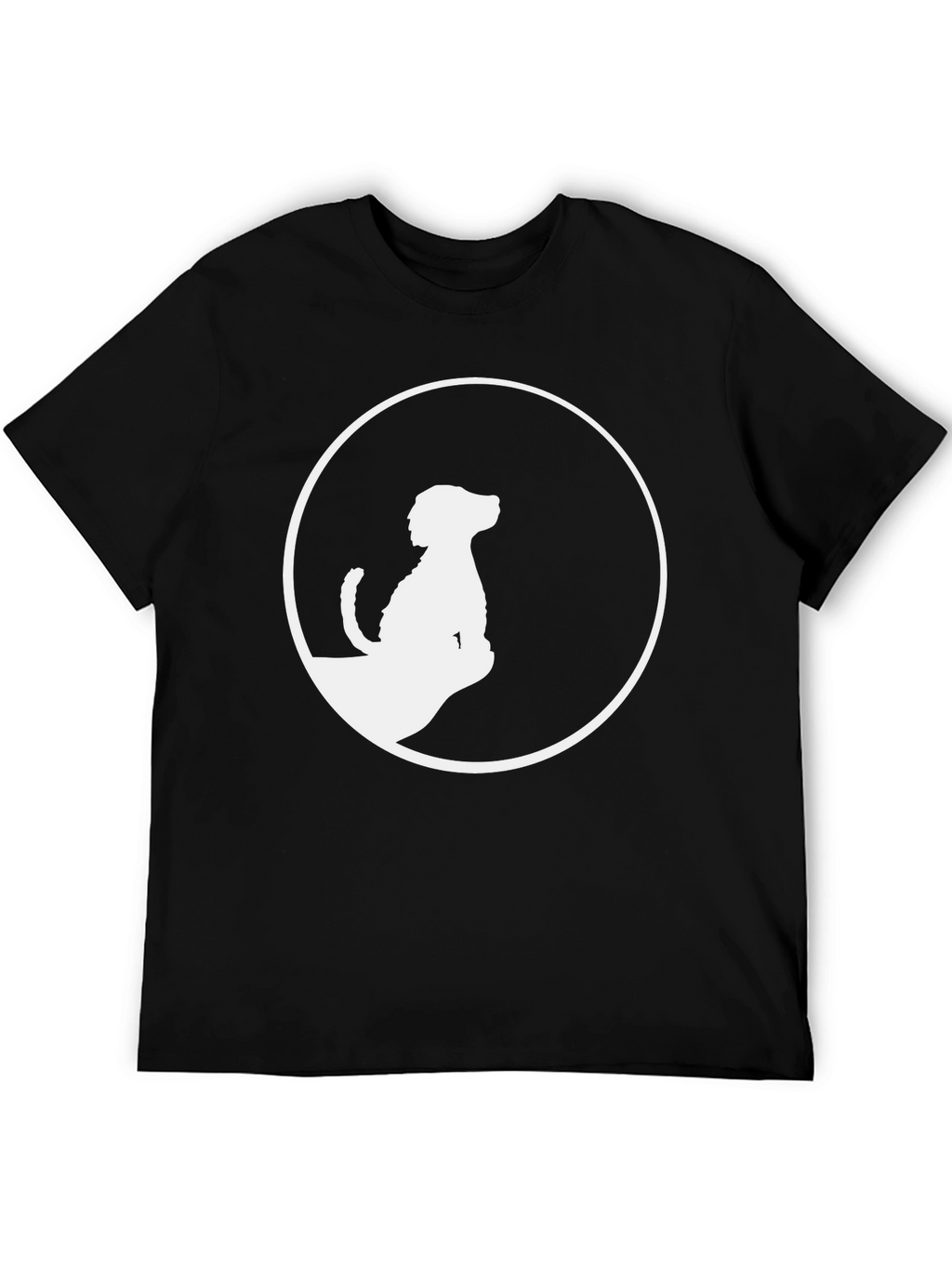 Dog Silhouette Graphic Tee - Stylish Black T-Shirt