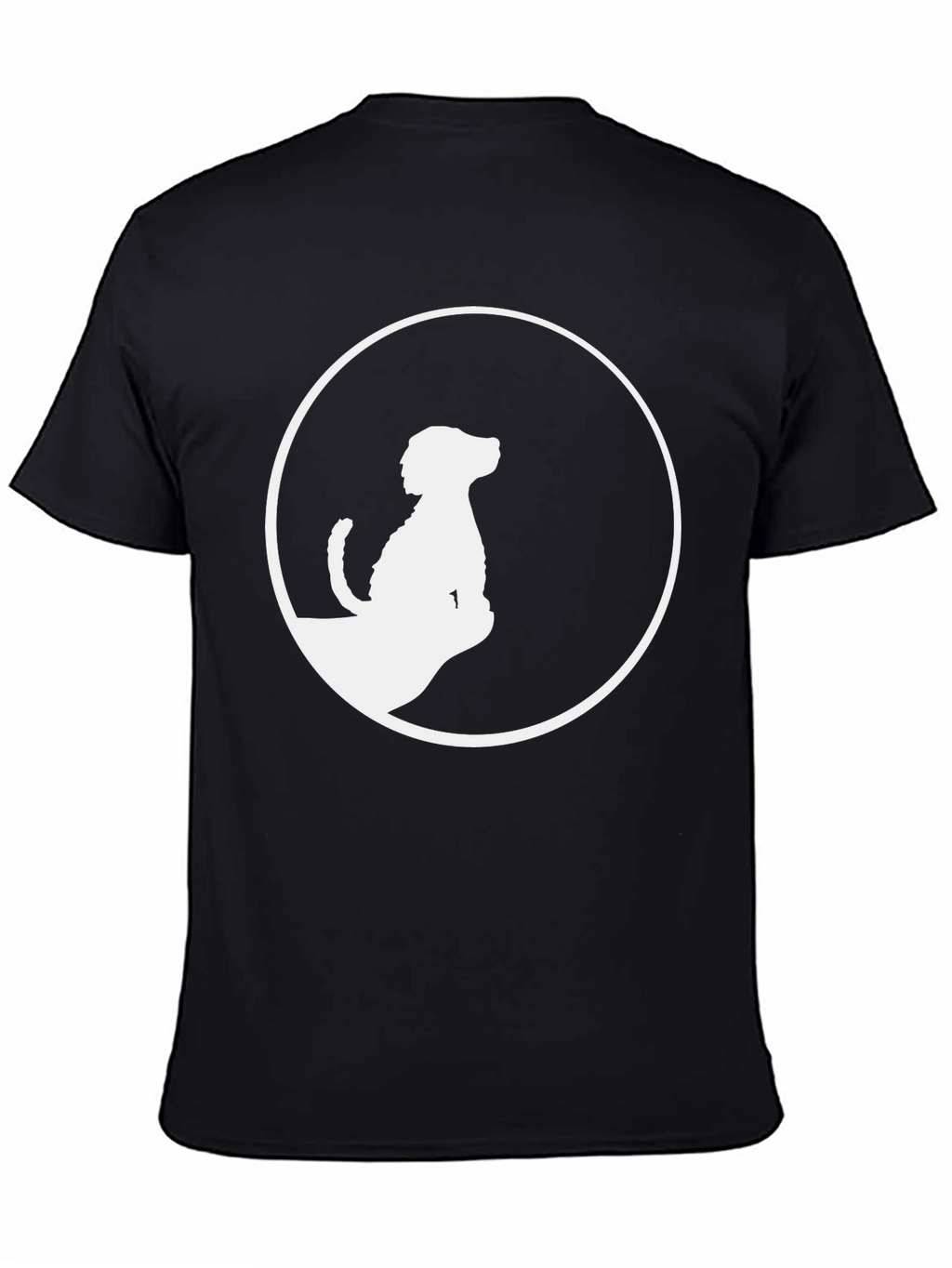 Dog Silhouette Graphic Tee - Stylish Black T-Shirt