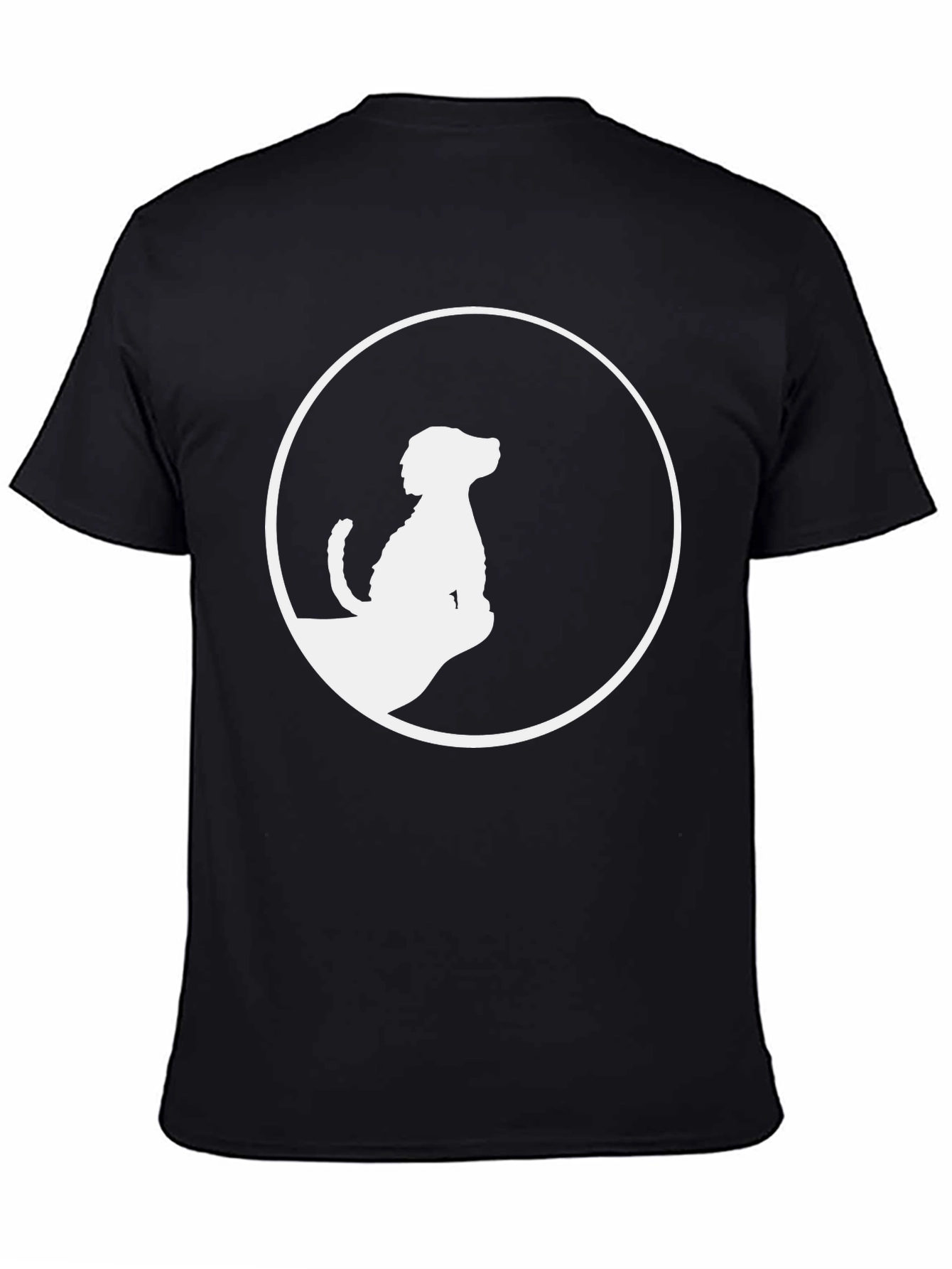 Dog Silhouette Graphic Tee - Stylish Black T-Shirt
