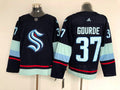 Men's Seattle Kraken Yanni Gourde #37 Deep Sea Blue Home Breakaway Player Jerseys