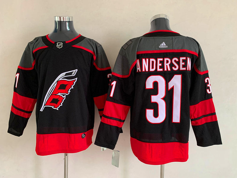 Men's Carolina Hurricanes Frederik Andersen #31 Black Player Jerseys