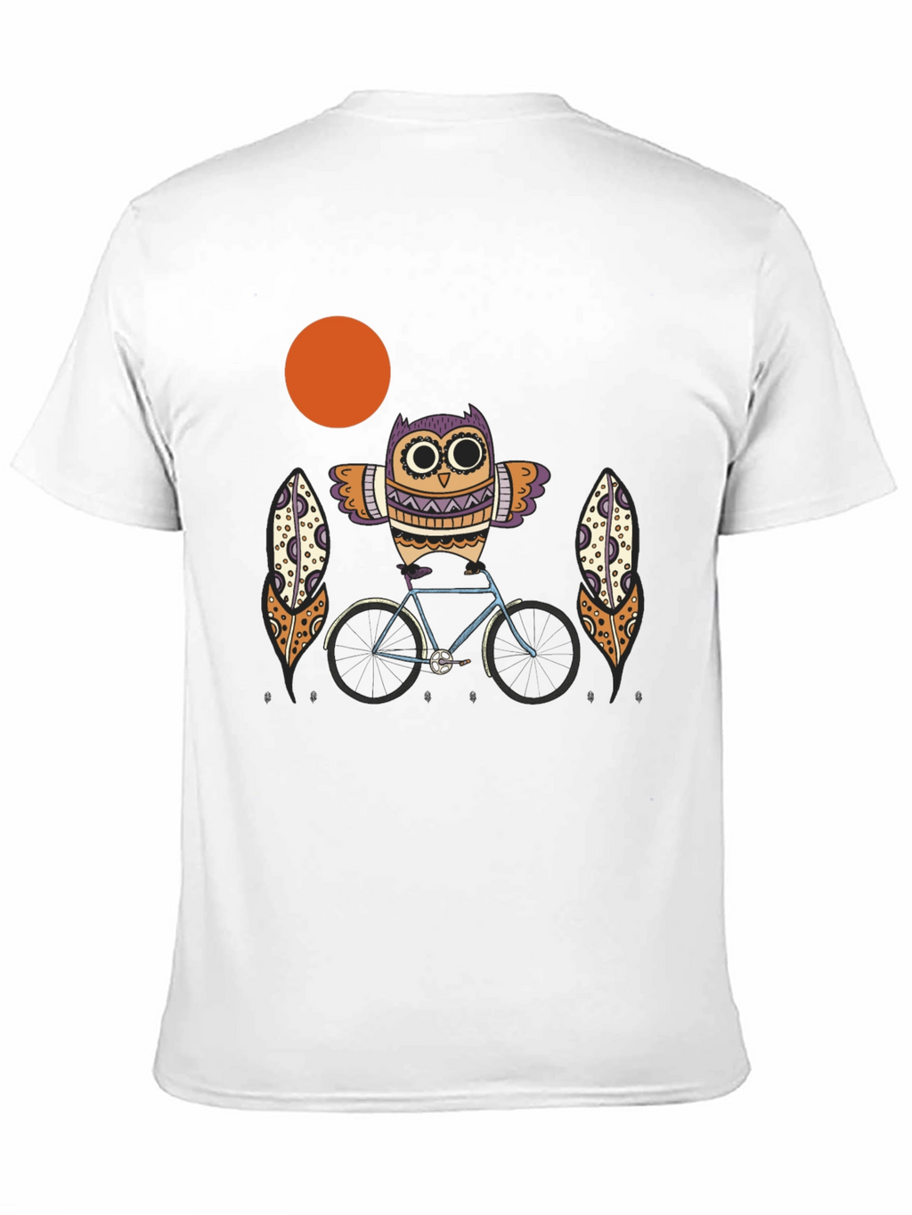 Owl on Bike Graphic Tee - Quirky Unisex T-Shirt
