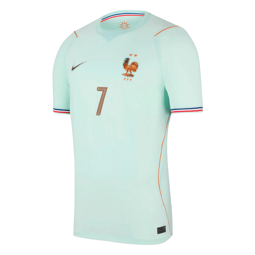 DEMBELE #7 France Away Soccer Jersey World Cup 2026 Blue Image 3