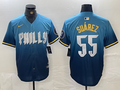Men's Philadelphia Phillies Ranger Suarez #55 Blue 2024 City Connect Limited Player Jerseys