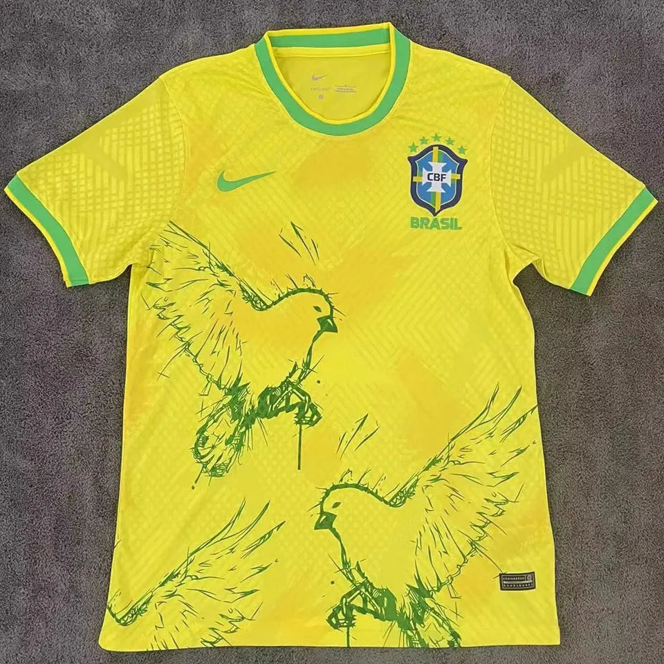 2022/23 Brazil Special Edition Yellow Fans Soccer Jersey Back