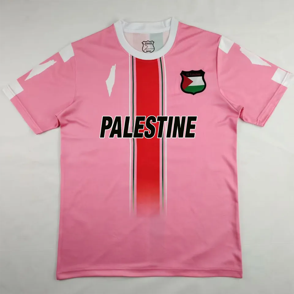 2024 Palestine Pink Fans Soccer Jersey Front
