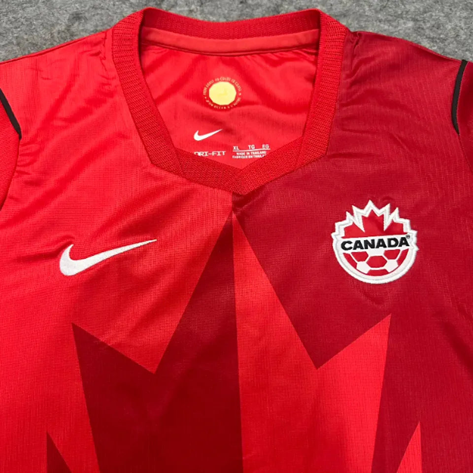 2026/27 Canada Home Red Wonen Soccer Jersey 女 Detail 1