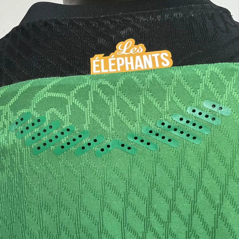 2024 Ivory Coast Home Green Player Version Jersey （3 stars 三星） Detail 4