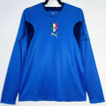 2006 Italy Home Blue Retro Long Sleeve Soccer Jersey Front