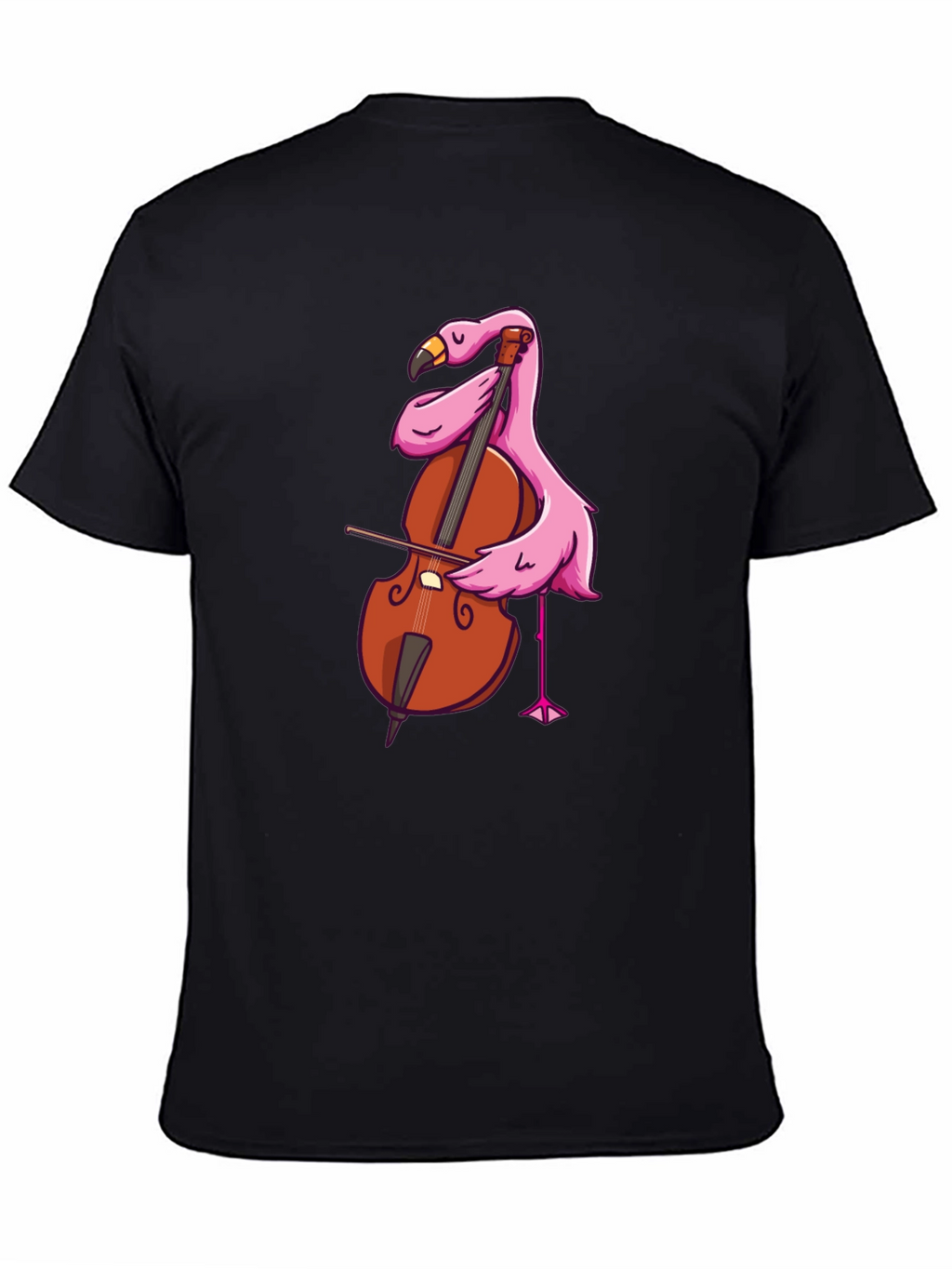 Flamingo Cello Musician Graphic T-Shirt