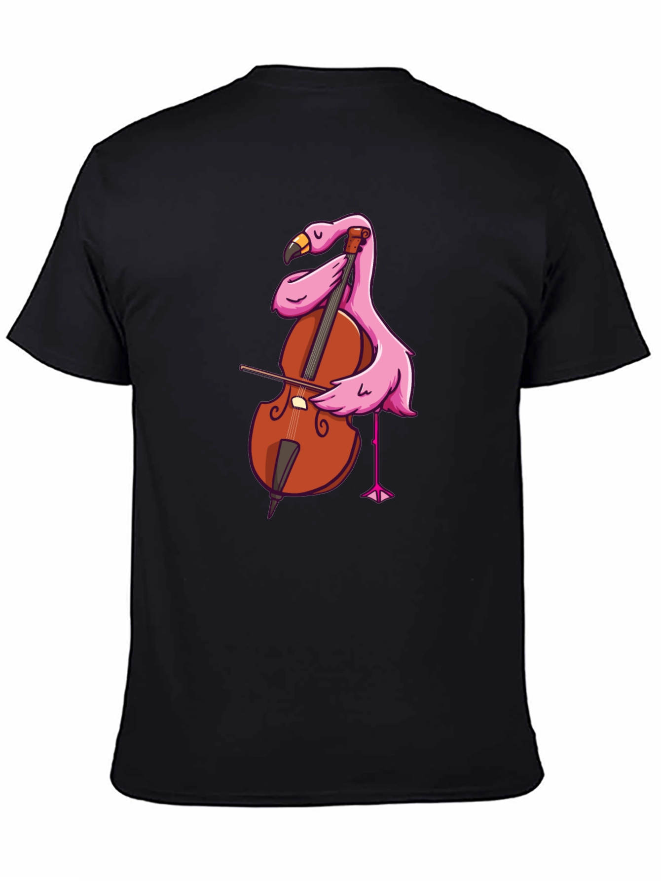 Flamingo Cello Musician Graphic T-Shirt