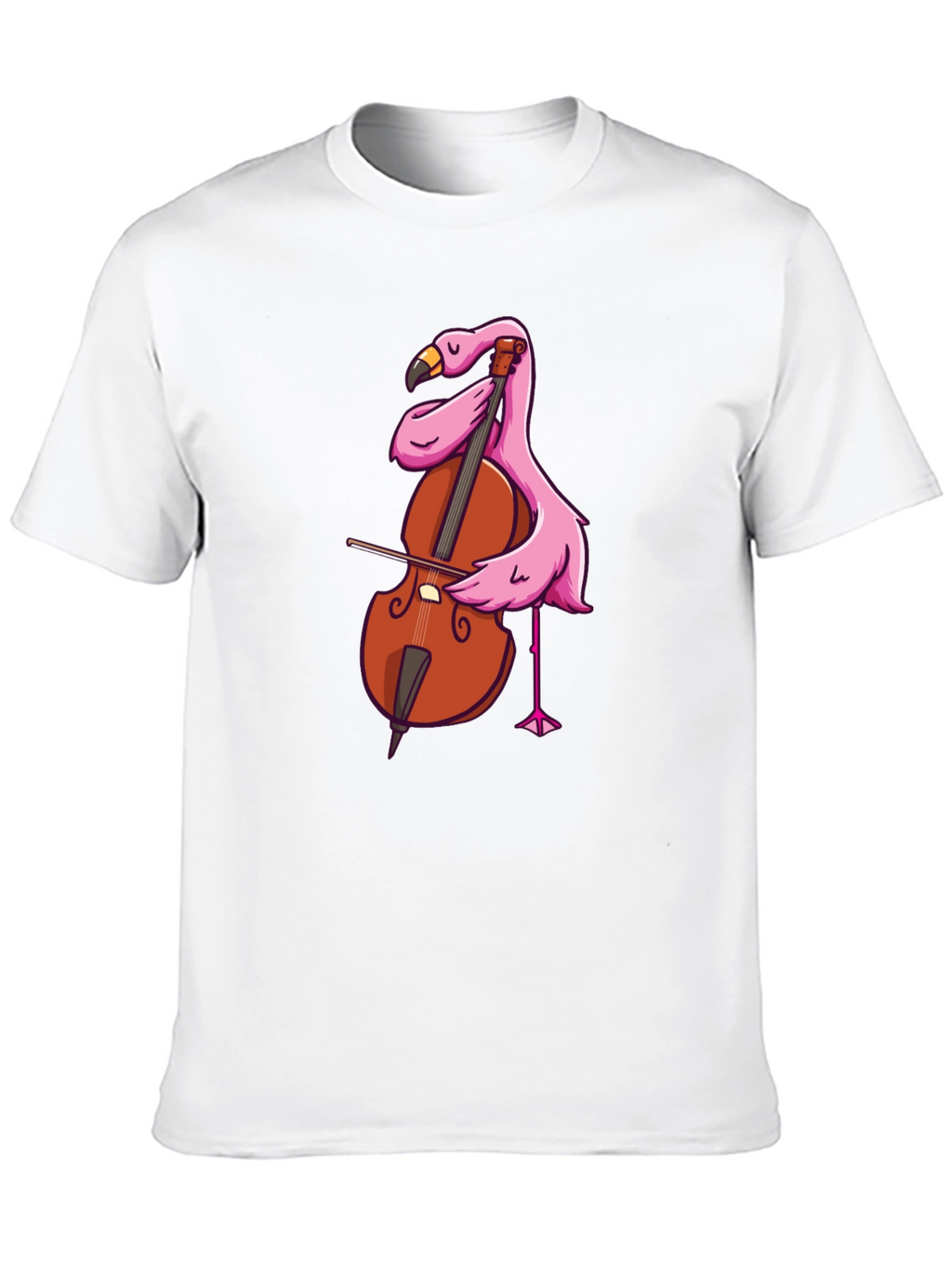 Flamingo Cello Musician Graphic T-Shirt