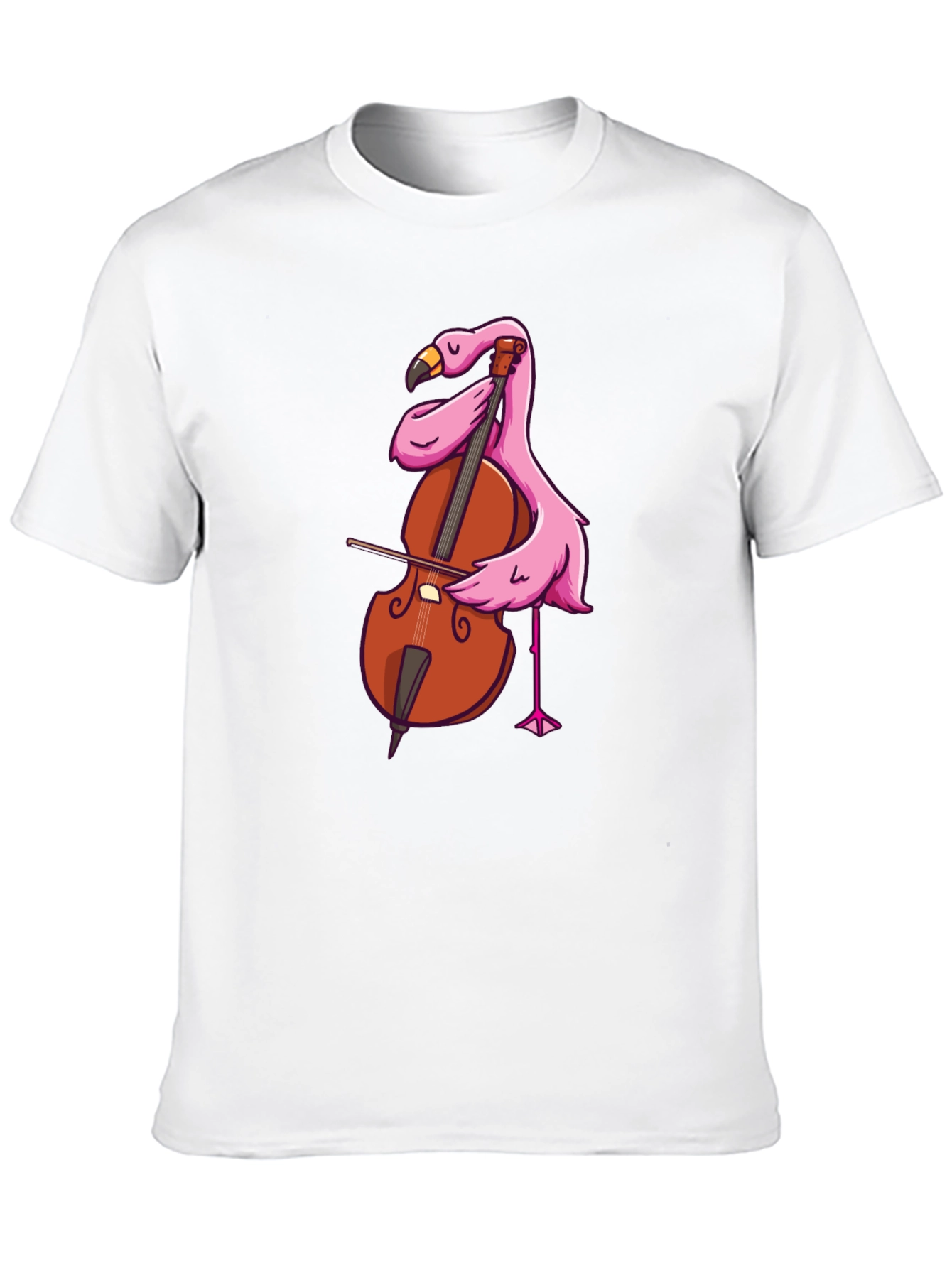 Flamingo Cello Musician Graphic T-Shirt