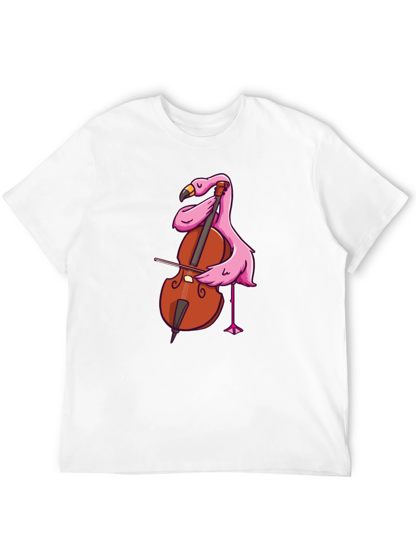 Flamingo Cello Musician Graphic T-Shirt