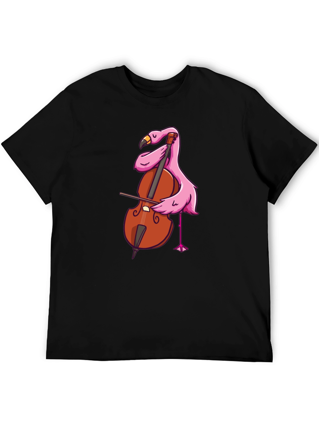 Flamingo Cello Musician Graphic T-Shirt