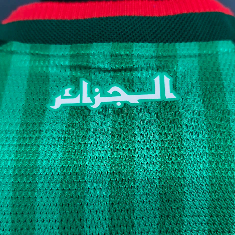 2026/27 Algeria Away Green Player Version Soccer Jersey （2 Stars 2星） Detail 2