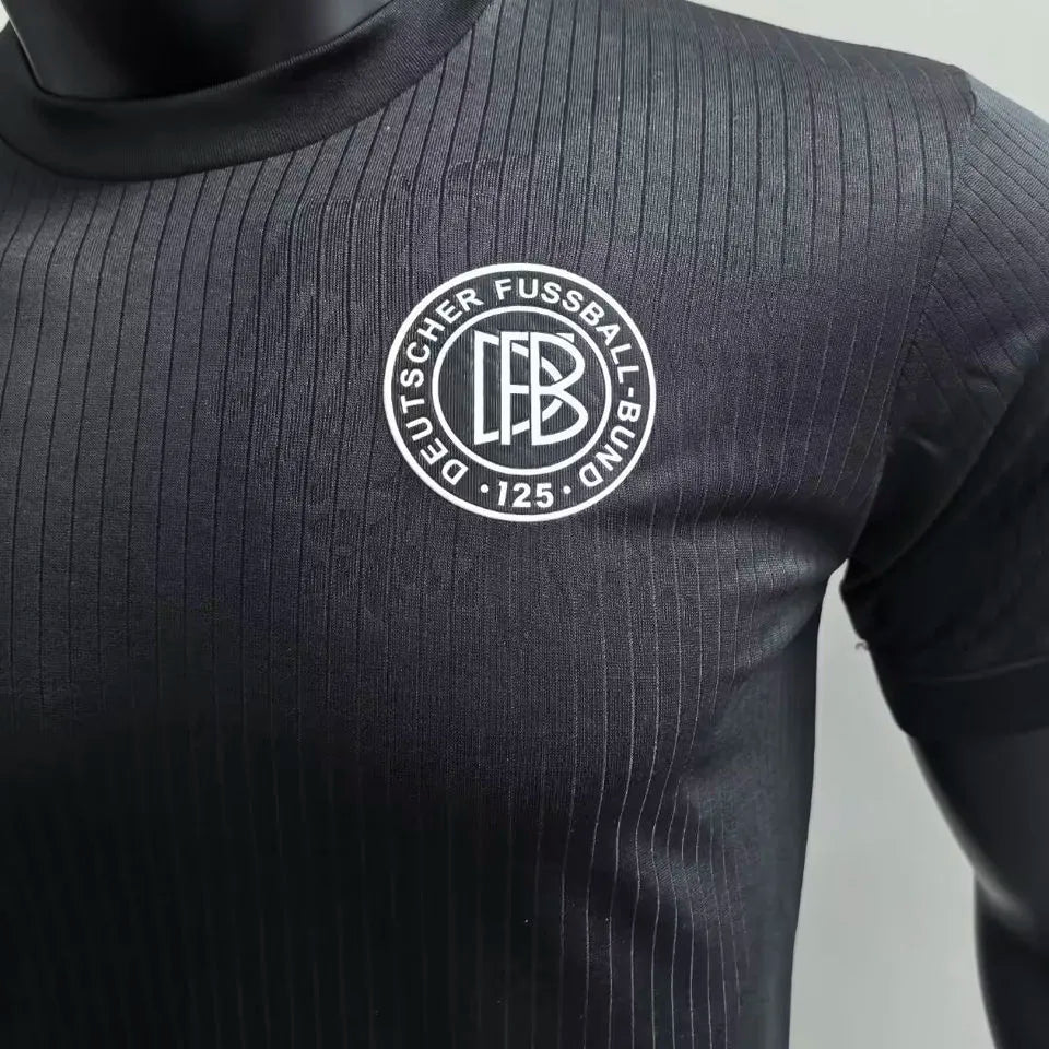 2025 Germany 125Th Black Player Version Soccer Jersey Detail 2