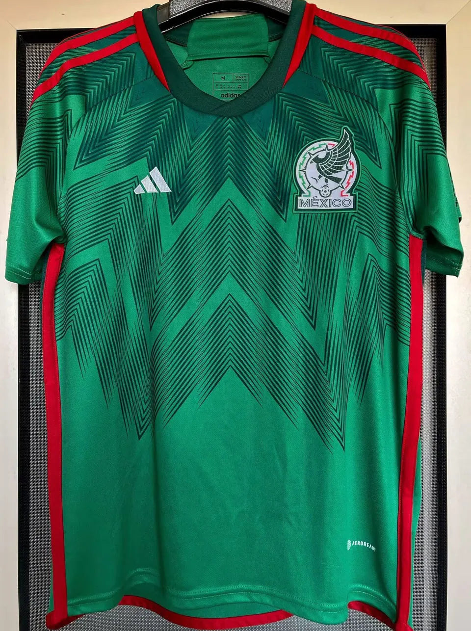 RAÚL #9 Mexico 1:1 Quality Home Green Fans Jersey 2022/23 ★★ Detail 1