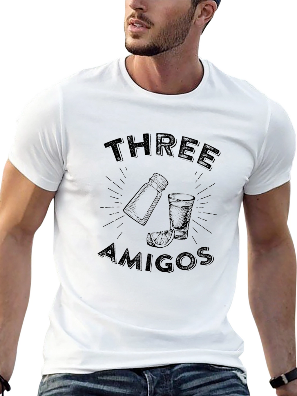 Three Amigos Graphic T-Shirt - Classic Crew Neck