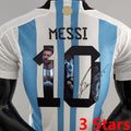 MESSI #10 Signature Version Argentina Home Player Version Jersey (3 Stars 3星 签名和图版) ★★ Front