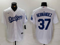 Men's Los Angeles Dodgers Teoscar Hernandez #37 White Home Replica Player Jerseys