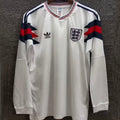 1990 England White Retro Long Sleeve Soccer Jersey Item NO.: 2140098 Front