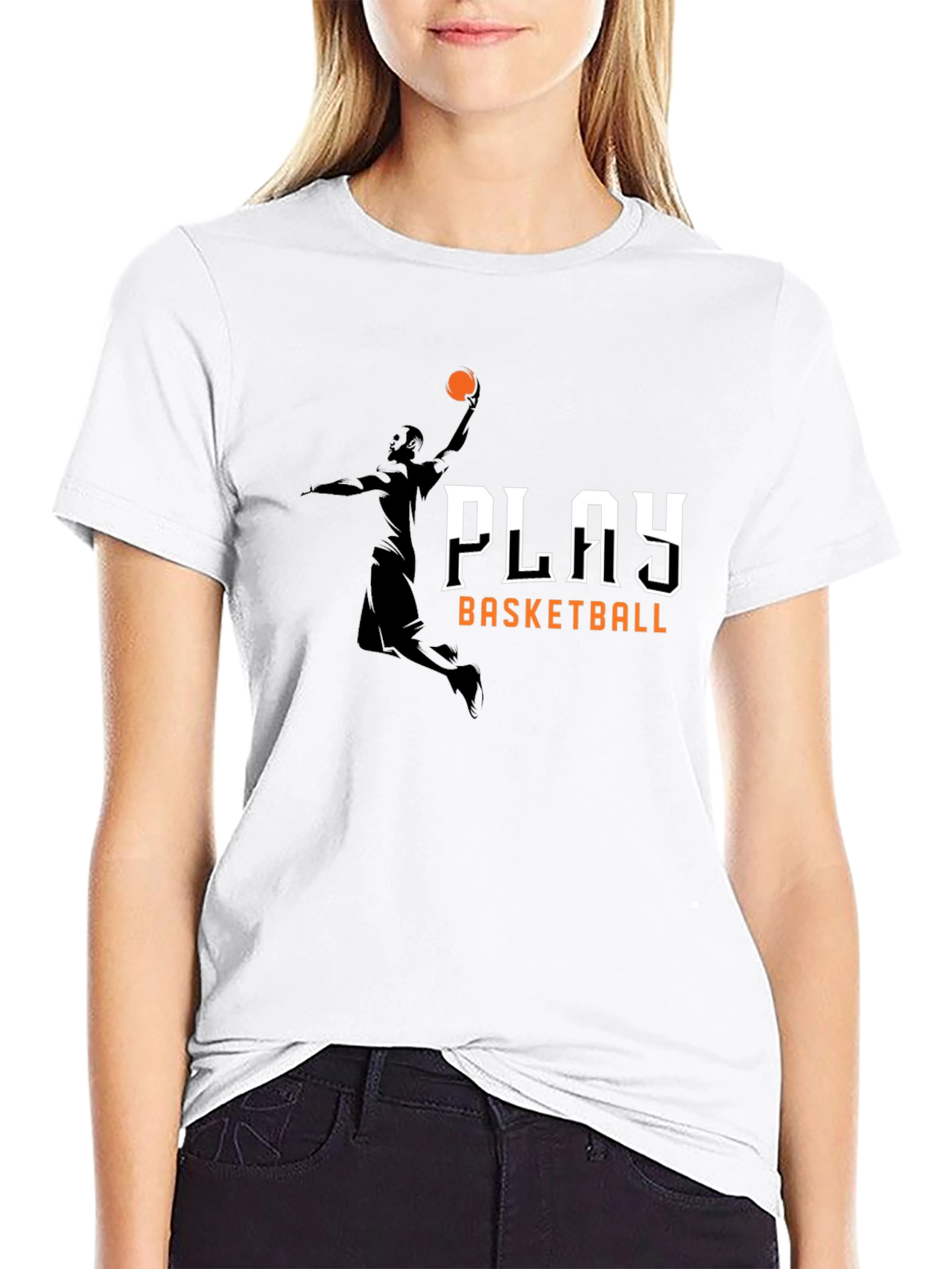 Play Basketball Graphic Tee - Black