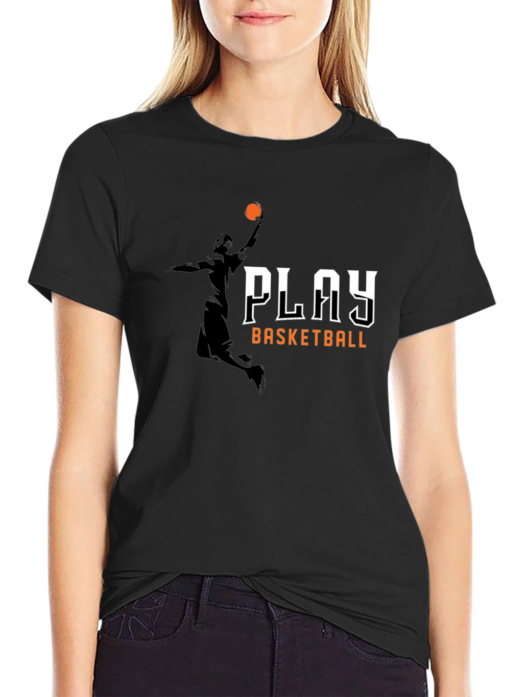 Play Basketball Graphic Tee - Black
