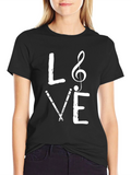 Music Love T-Shirt: Treble Clef & Flute Graphic Tee