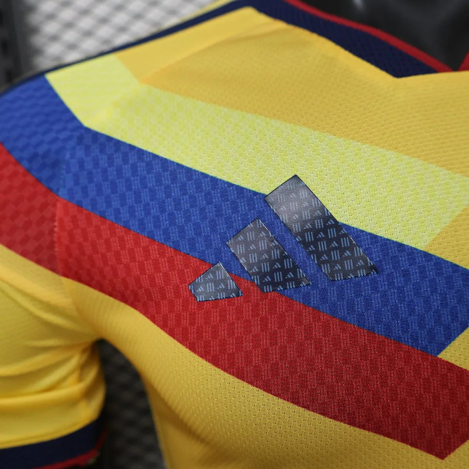 2026/27 Colombia Special Edition Yellow Player Version Soccer Jersey Detail 3