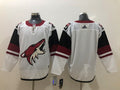 Men's Arizona Coyotes White Away Breakaway Blank Jerseys