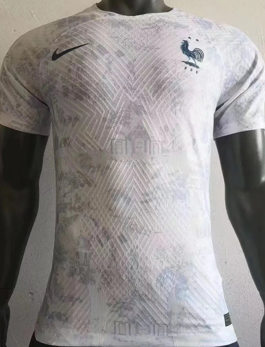 2022/23 France Away White Player Soccer Jersey Front