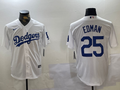 Men's Los Angeles Dodgers Tommy Edman #25 White Replica Player Jerseys