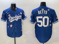 Men's Los Angeles Dodgers Mookie Betts #50 Royal Alternate Replica Player Jerseys