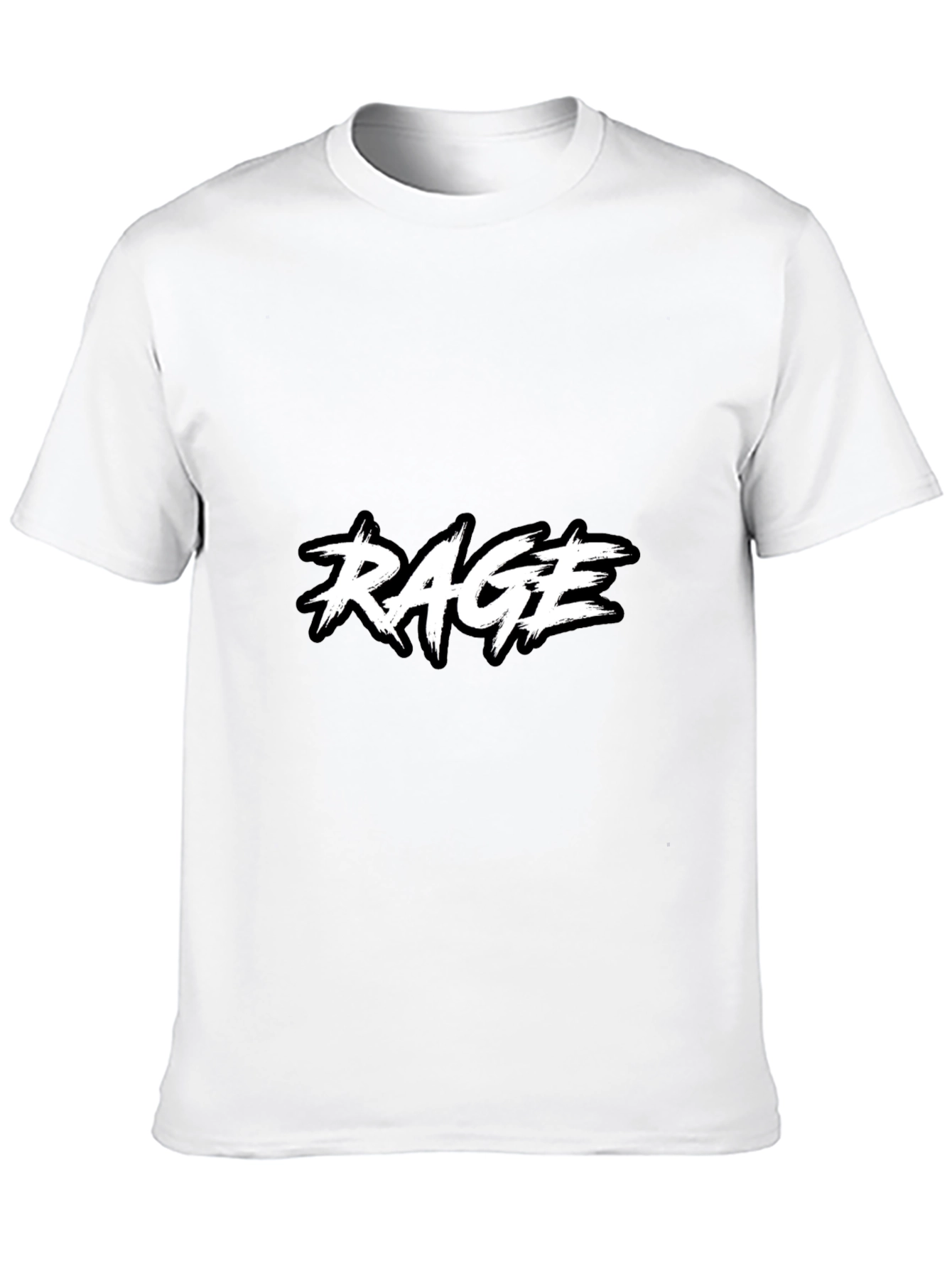 RAGE Black Graphic Tee - Modern Design T-Shirt