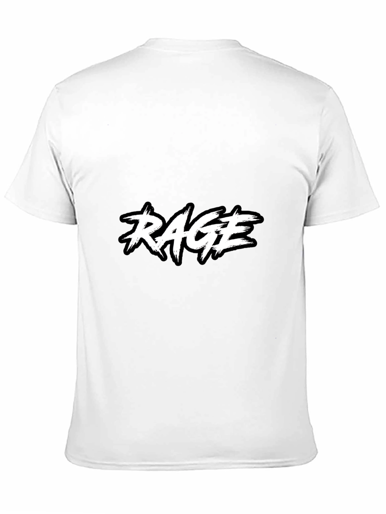 RAGE Black Graphic Tee - Modern Design T-Shirt