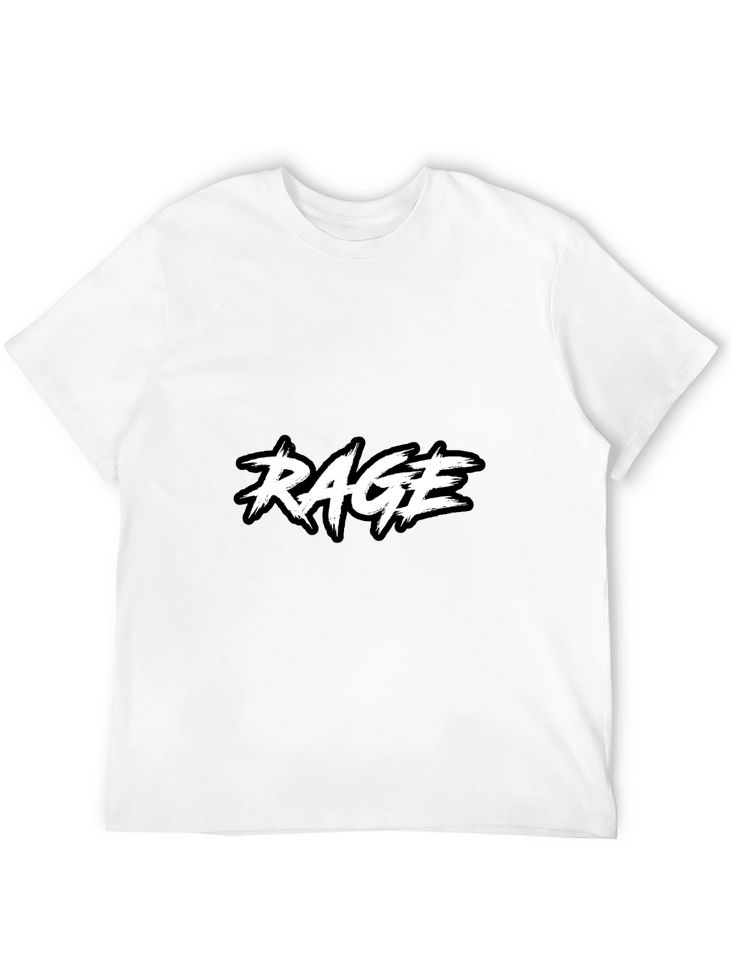 RAGE Black Graphic Tee - Modern Design T-Shirt