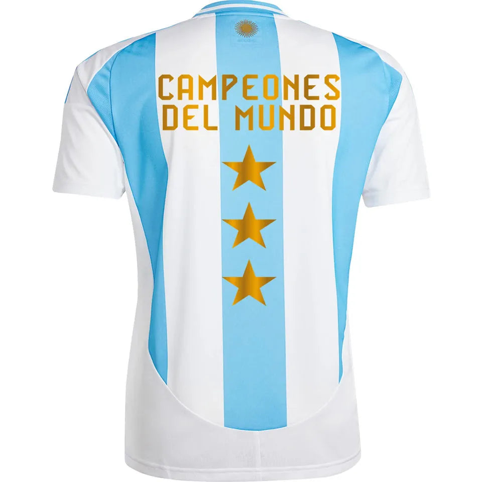 CAMPEONES DEL MUNDO 3 Argentina Home Fans Jersey 2024/25 ★★ Front