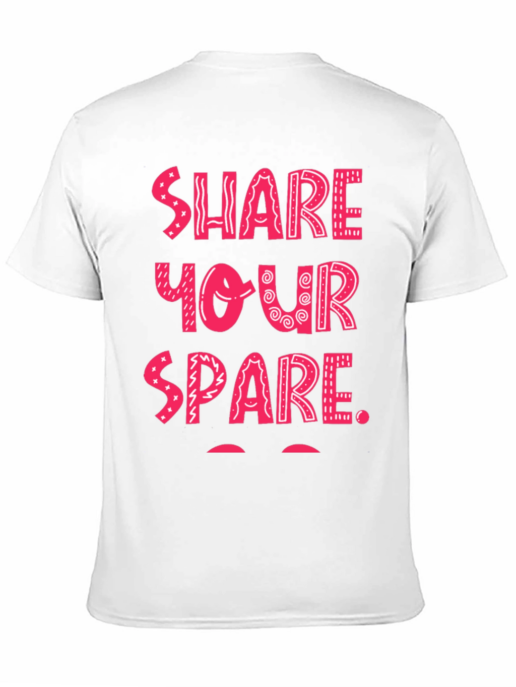 Share Your Spare Graphic Tee - Black Cotton