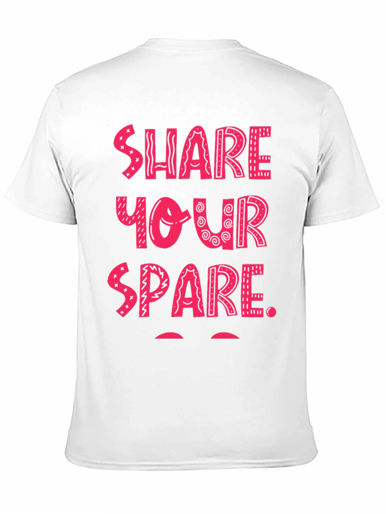 Share Your Spare Graphic Tee - Black Cotton