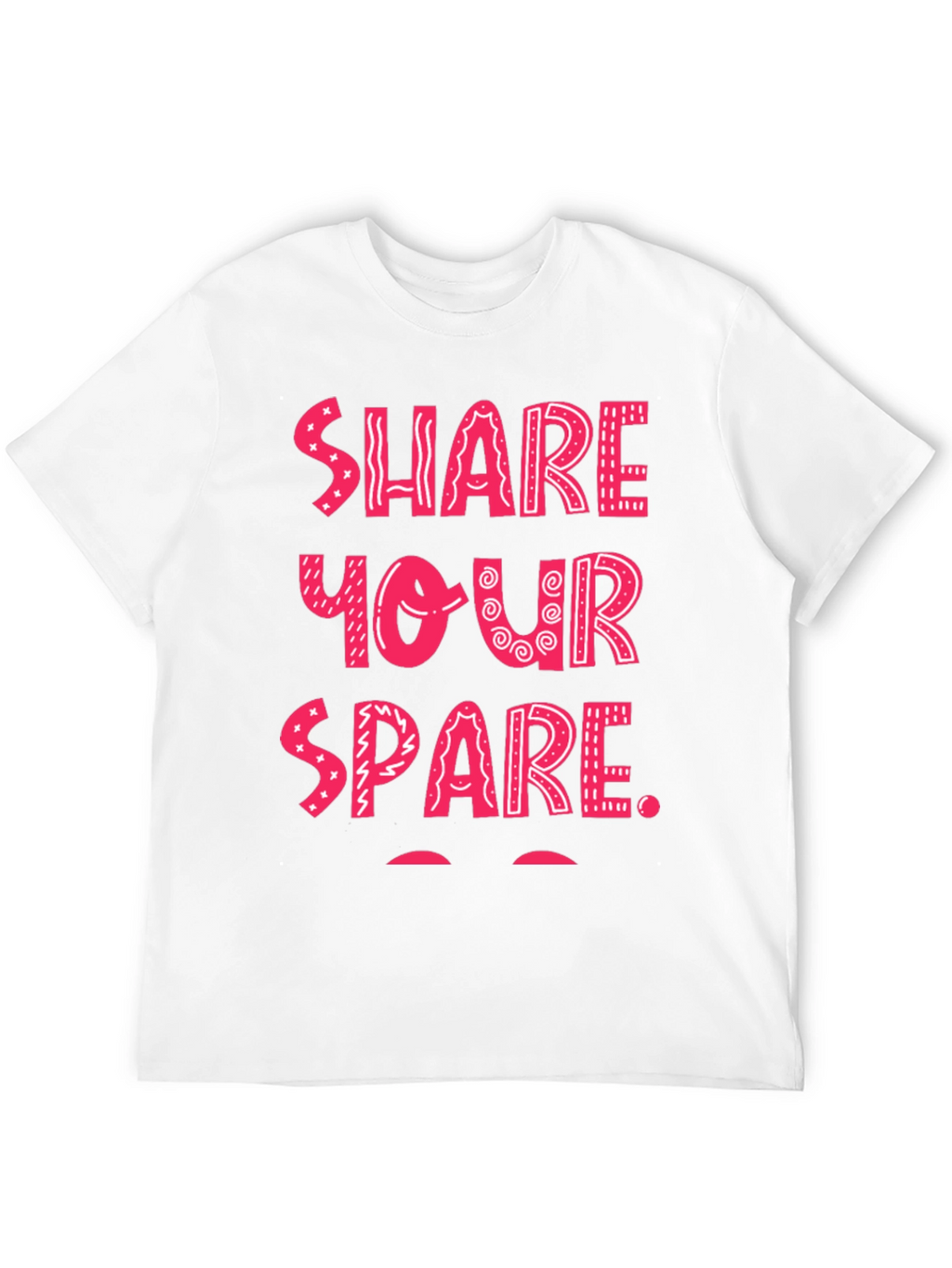 Share Your Spare Graphic Tee - Black Cotton