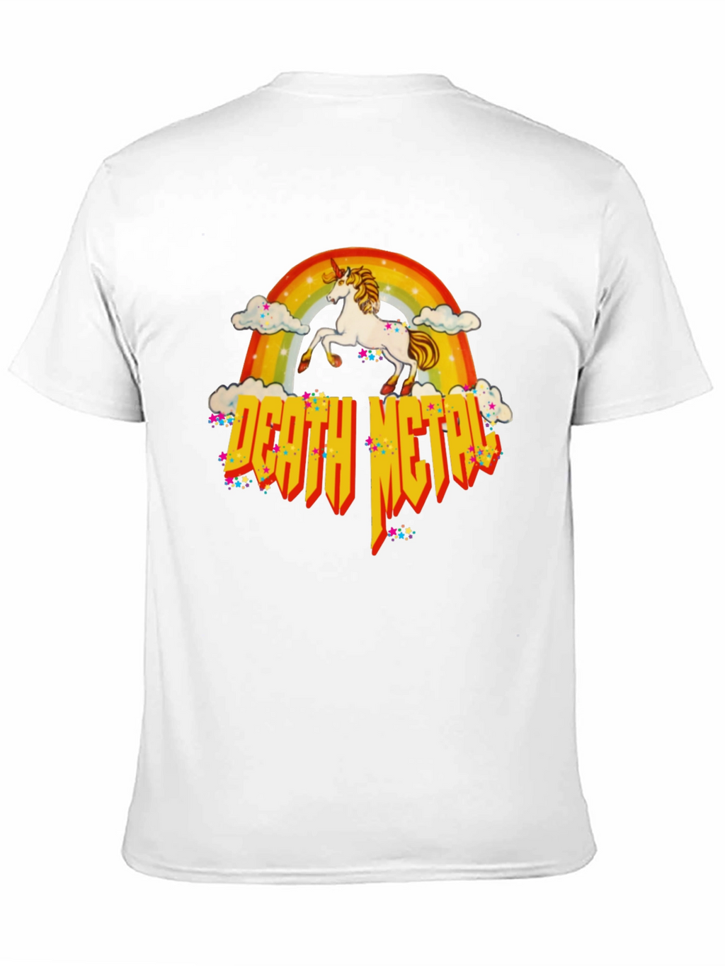 Unicorn Rainbow Death Metal Graphic T-Shirt