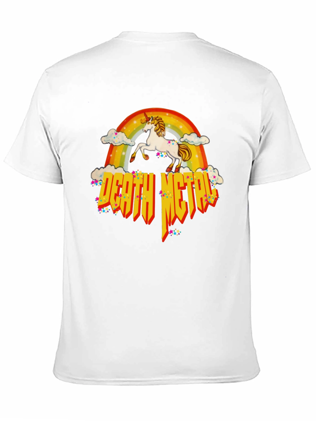 Unicorn Rainbow Death Metal Graphic T-Shirt