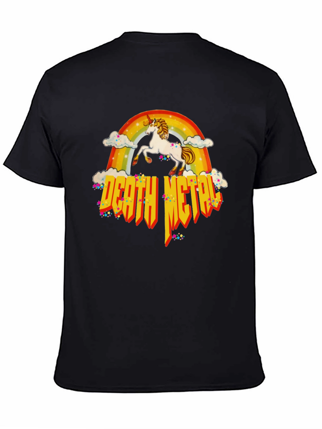 Unicorn Rainbow Death Metal Graphic T-Shirt