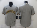 Men's Milwaukee Brewers Gray Replica Blank Jerseys