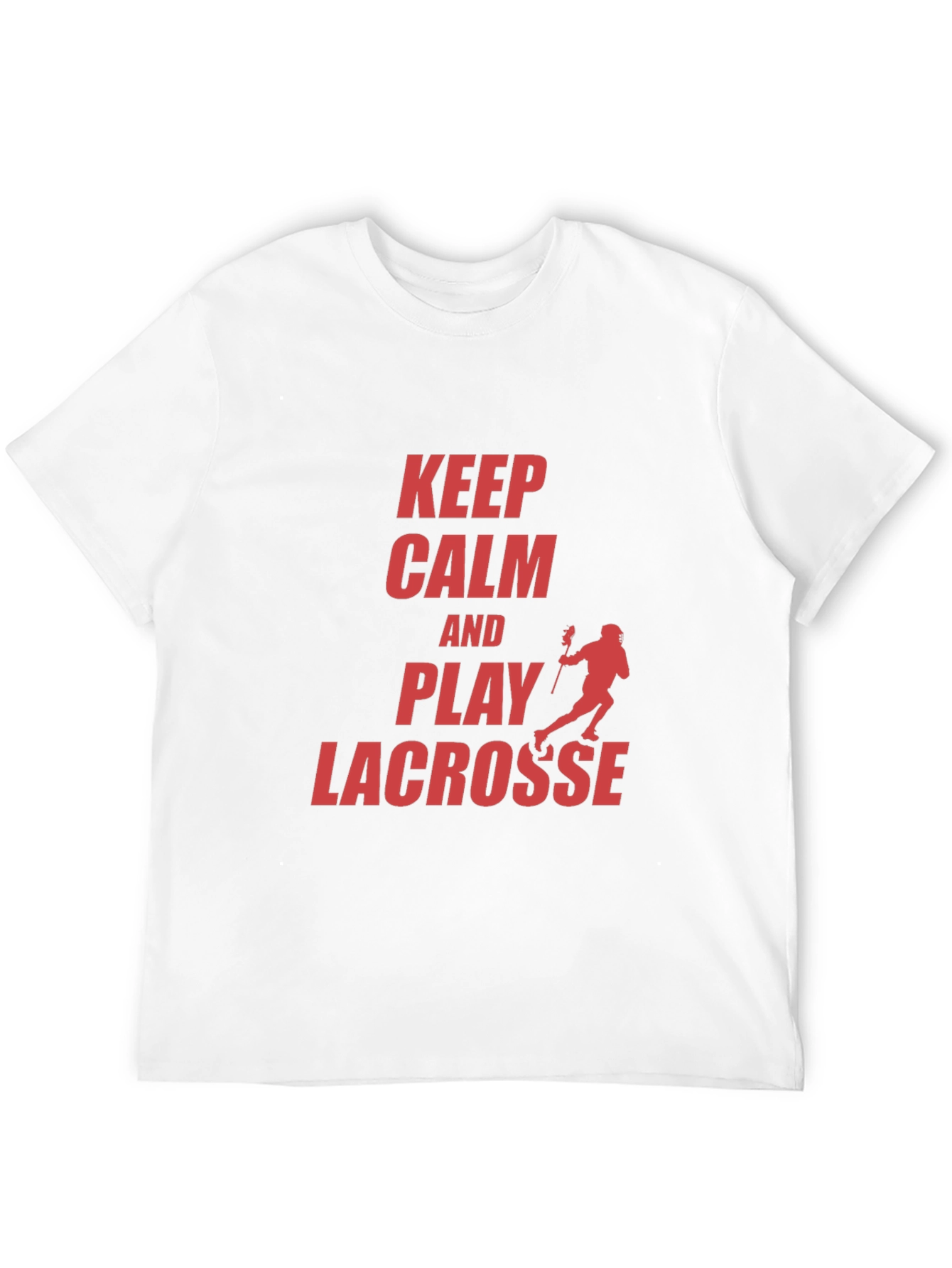 Keep Calm and Play Lacrosse Graphic T-Shirt