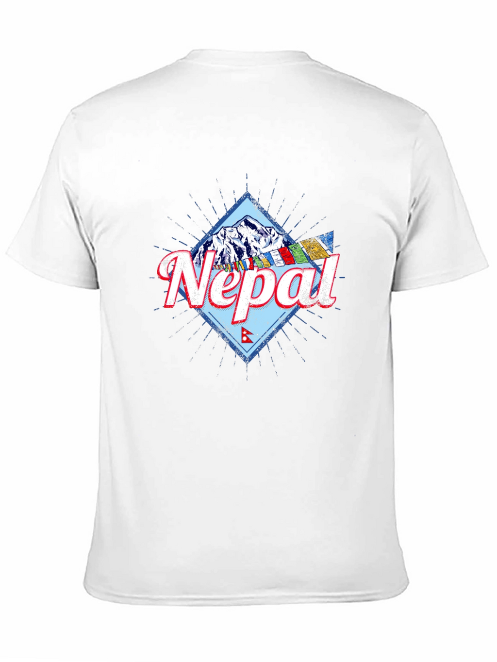 Nepal Mountain Graphic T-Shirt - Black