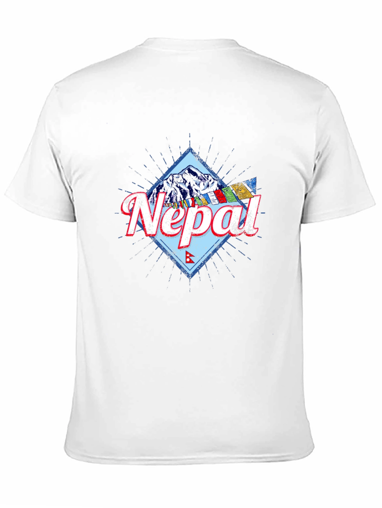 Nepal Mountain Graphic T-Shirt - Black