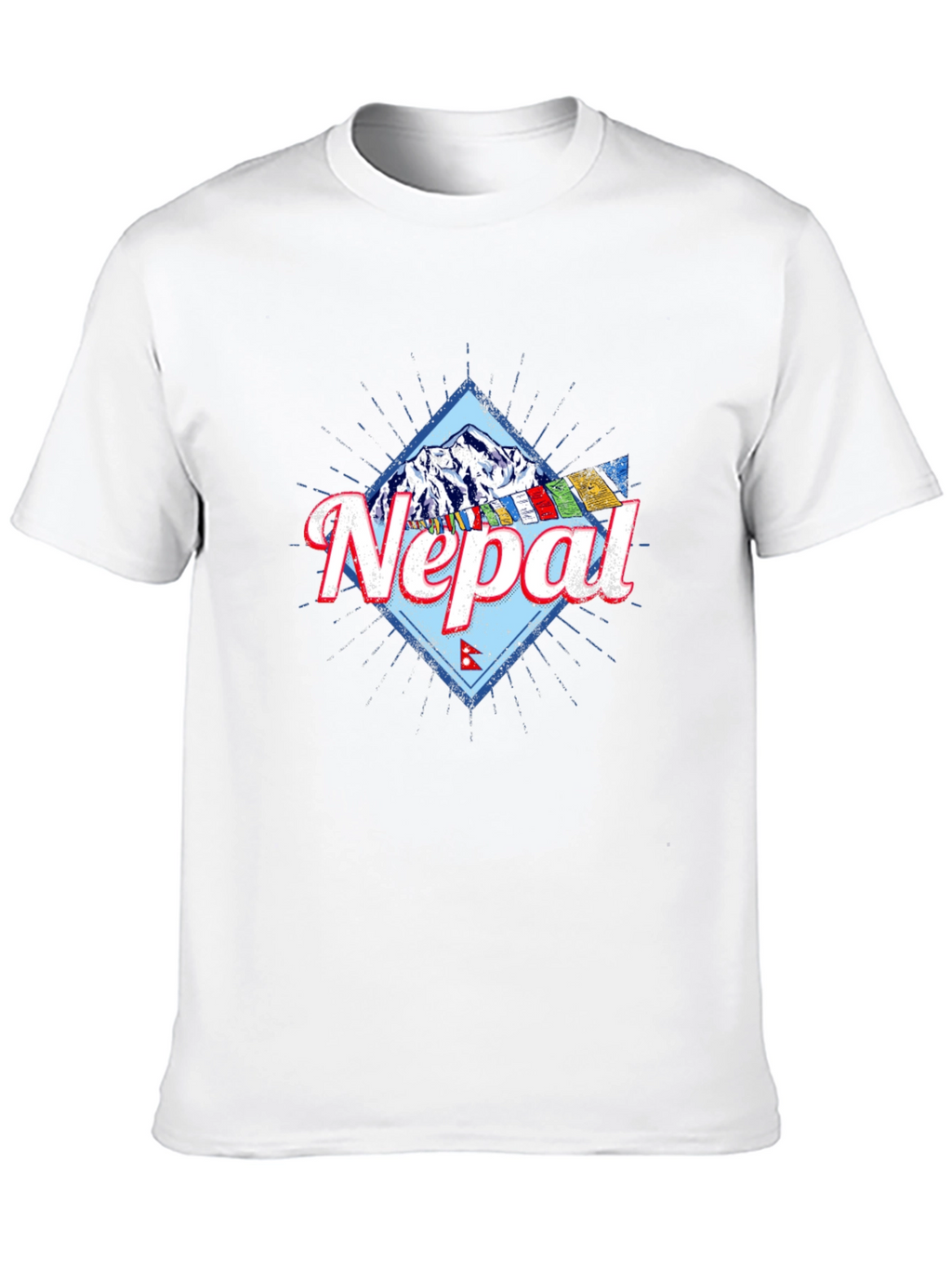 Nepal Mountain Graphic T-Shirt - Black