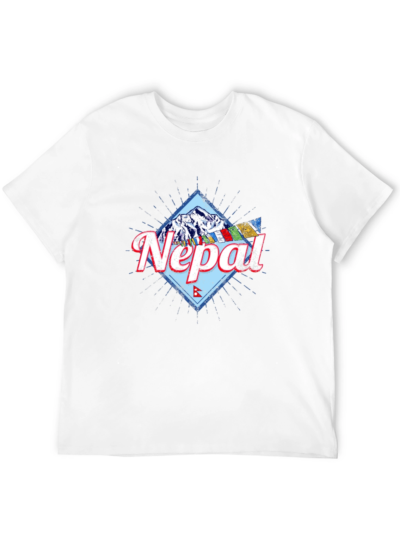 Nepal Mountain Graphic T-Shirt - Black